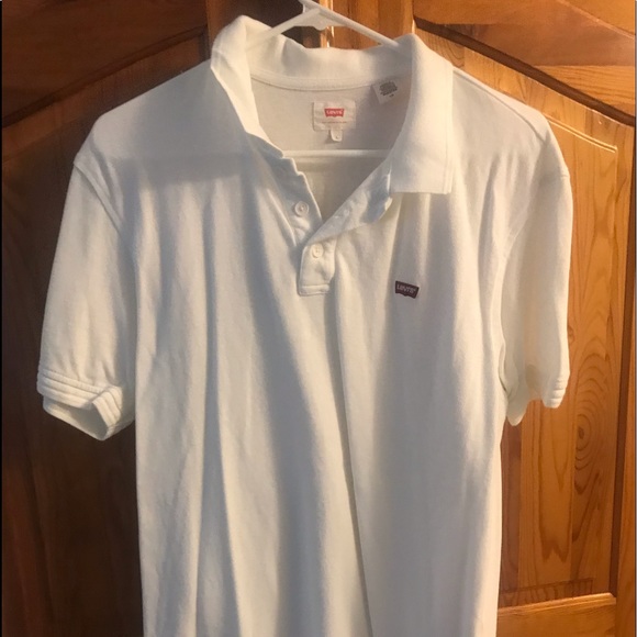 levis white polo shirt